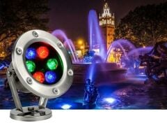 Paslanmaz Havuz Armatürleri (Epoksili) RGB 12W (Dış Çapı 14,5cm) Işık Güçü=120W-1680lm