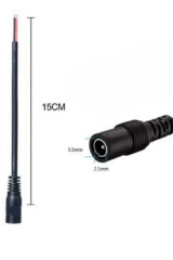 5.5mm X 2.1mm Dişi Adaptör Uzatma Kablosu 15cm Adaptör Kablosu Dişi 22AWG 36V 3A Besleme Soket Dişi(3 Adet)