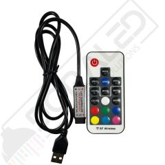 RGB KONTROL MODÜLÜ RF USB Giriş 5-24 Volt LED şerit için
