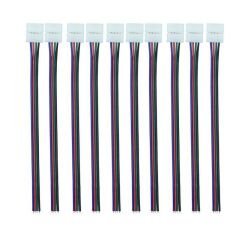 RGB Şerit Led İçin Tek Yönlü Hızlı Konnektör Kablo 4 Pin (5 Adet)