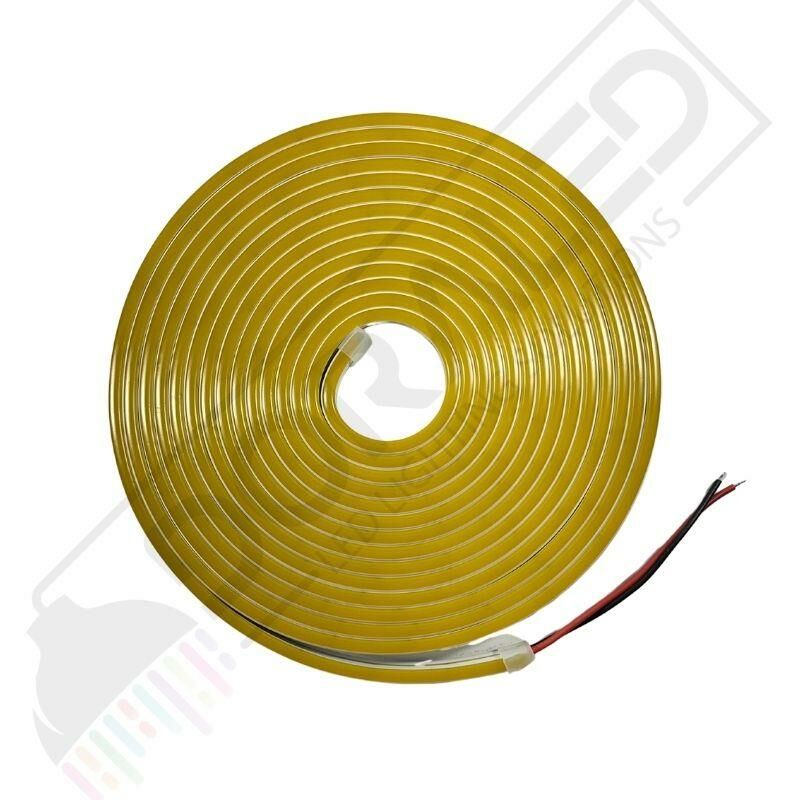 12 Volt 6x12mm Amber (Sarı) Esnek Neon Led 5 Metre (2.5 cm'de Kesilebilir.)