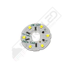 12Volt 3Watt Smd 5630 Ledli Led Modül Beyaz 10mm Delik Çaplı 12V 3W Avize Ledi 30mm(3 Adet)