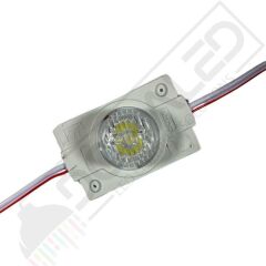 24 Volt Gün Işığı 1,5 Watt Tekli Lensli 3030 Reklamcı Modül IP65 (10 Adet)