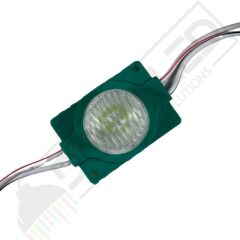 12 Volt Yeşil 1,5 Watt Tekli Lensli Mercekli Reklamcı Modül IP65 (10 Adet)