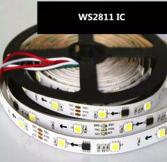 24 Volt Gün Işığı Pixel Şerit Led WS2811 IP20 5M