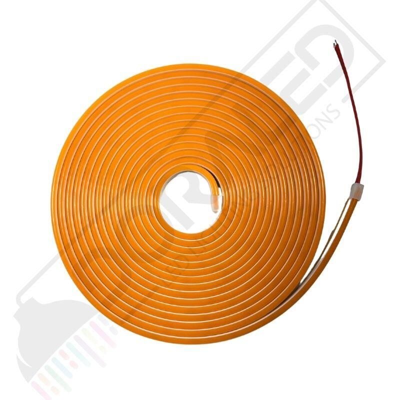 12 Volt 6x12mm Turuncu Esnek Neon Led 5 Metre (1 cm'de Kesilebilir.)