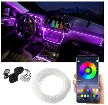 Araç Içi Atmosfer Ambiyans LED Neon Ip LED Rgb App Kontrollü 5 Parça