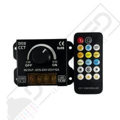 Kelvin Ayarlı 2 Kanal Led Dimmer 12-24 Volt