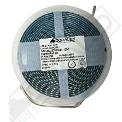 220 Volt Dim Edilebilir Şerit Led 10 Cm De Kesilebilir M/120 Led Amber (Sarı) 5M İP65