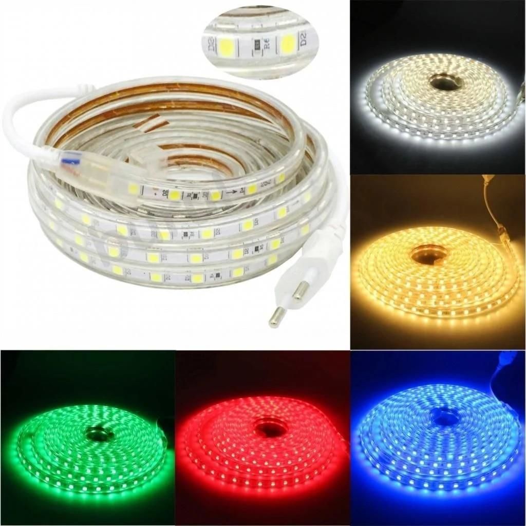 220 Volt Hortum Şerit Led Gün Işıgı 1 Metre  220V Led Aydınlatma + Fiş(1M)