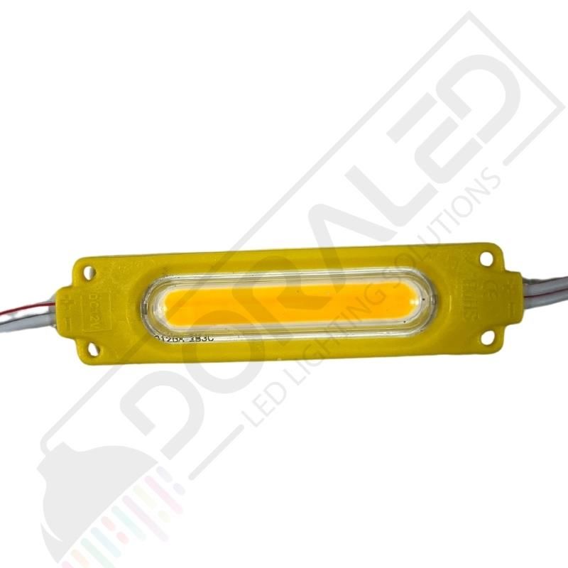 Cob Led Modül Amber (Sarı) 12V 2 Watt Cob Led (10 Adet)