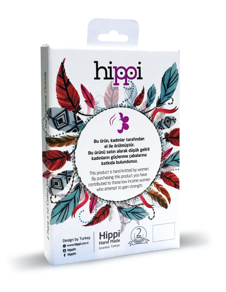 Hippi Pomegranate Renkli 70 Cm El Emeği Örgülü Özel Tasarım Yapılı Unisex Gözlük Ipi