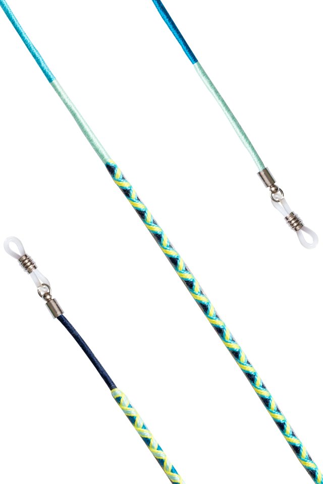 Hippi Lemon Çok Renkli 70 Cm El Emeği Örgülü Özel Tasarım Yapılı Unisex Gözlük Ipi