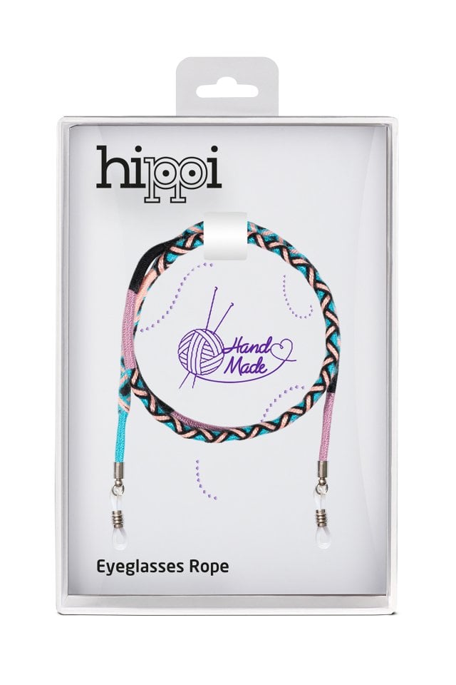 Hippi Water Flower Renkli 70 Cm El Emeği Örgülü Özel Tasarım Yapılı Unisex Gözlük Ipi