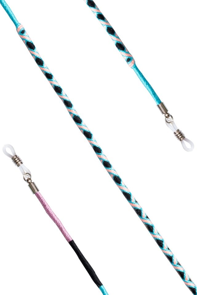 Hippi Water Flower Renkli 70 Cm El Emeği Örgülü Özel Tasarım Yapılı Unisex Gözlük Ipi