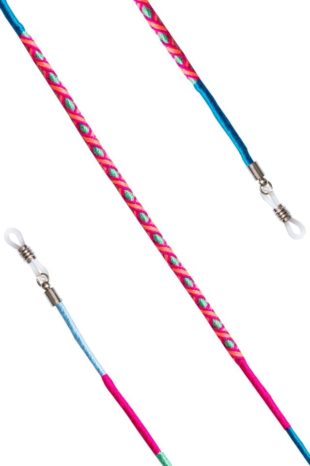 Hippi Raspberry Renkli 70 Cm El Emeği Örgülü Özel Tasarım Yapılı Unisex Gözlük Ipi