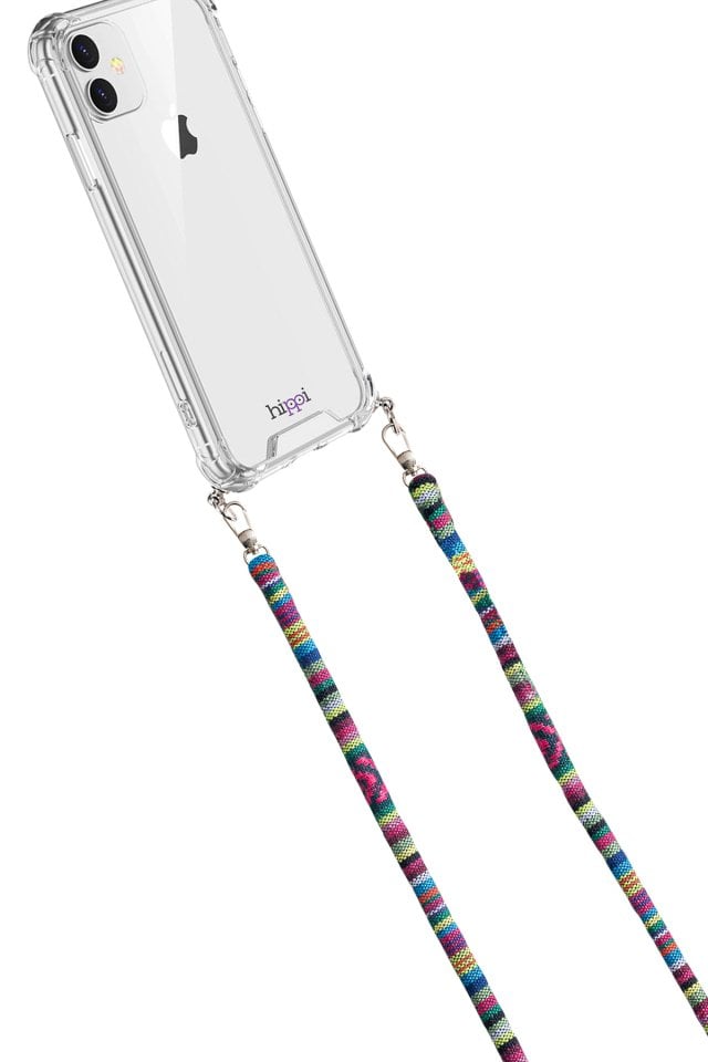 Hippi Willow Renkli 110 cm Ipli Tüm Telefonlarla Uyumlu Ve Boyun Askılı Kumaş Telefon Askısı