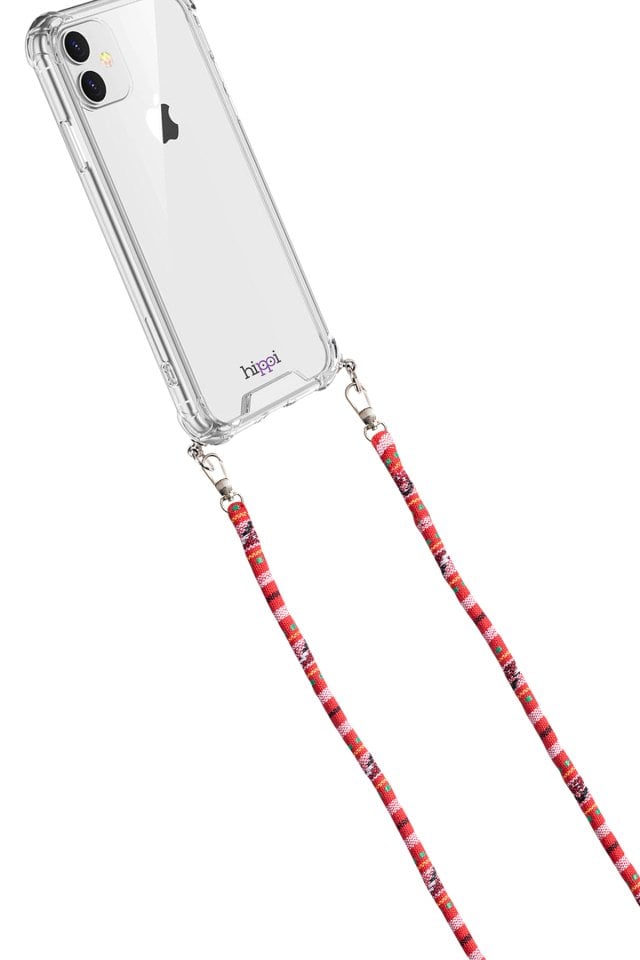 Hippi Poplar Renkli 110 cm Ipli Tüm Telefonlarla Uyumlu Ve Boyun Askılı Kumaş Telefon Askısı
