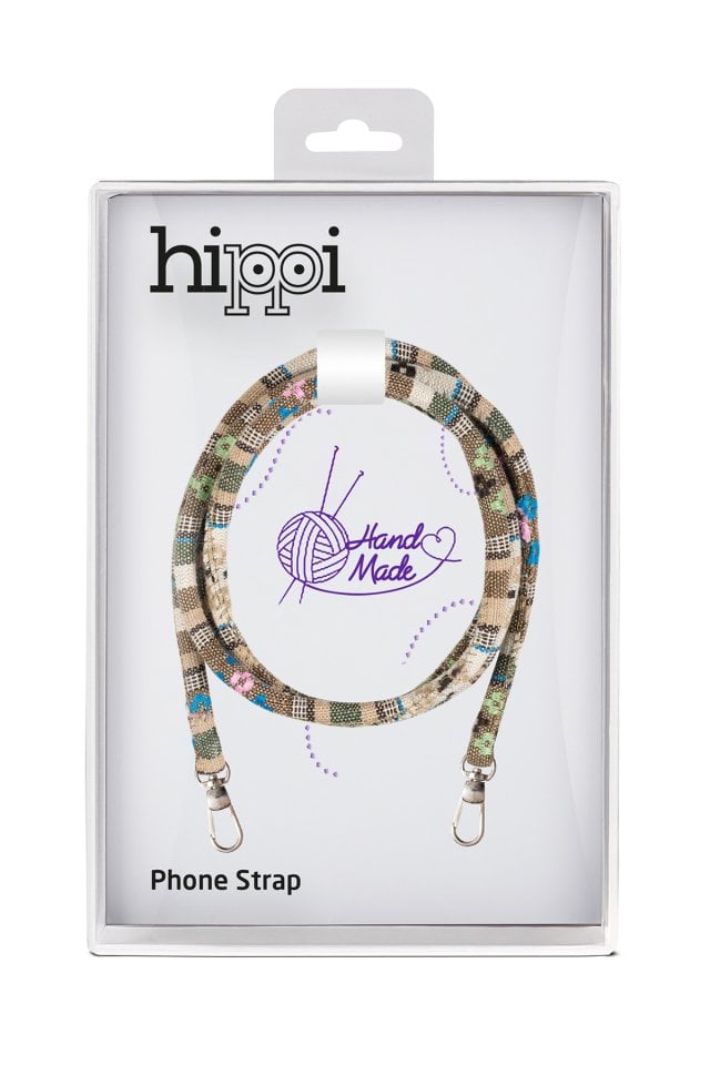 Hippi Birch Renkli 110 cm Ipli Tüm Telefonlarla Uyumlu Ve Boyun Askılı Kumaş Telefon Askısı