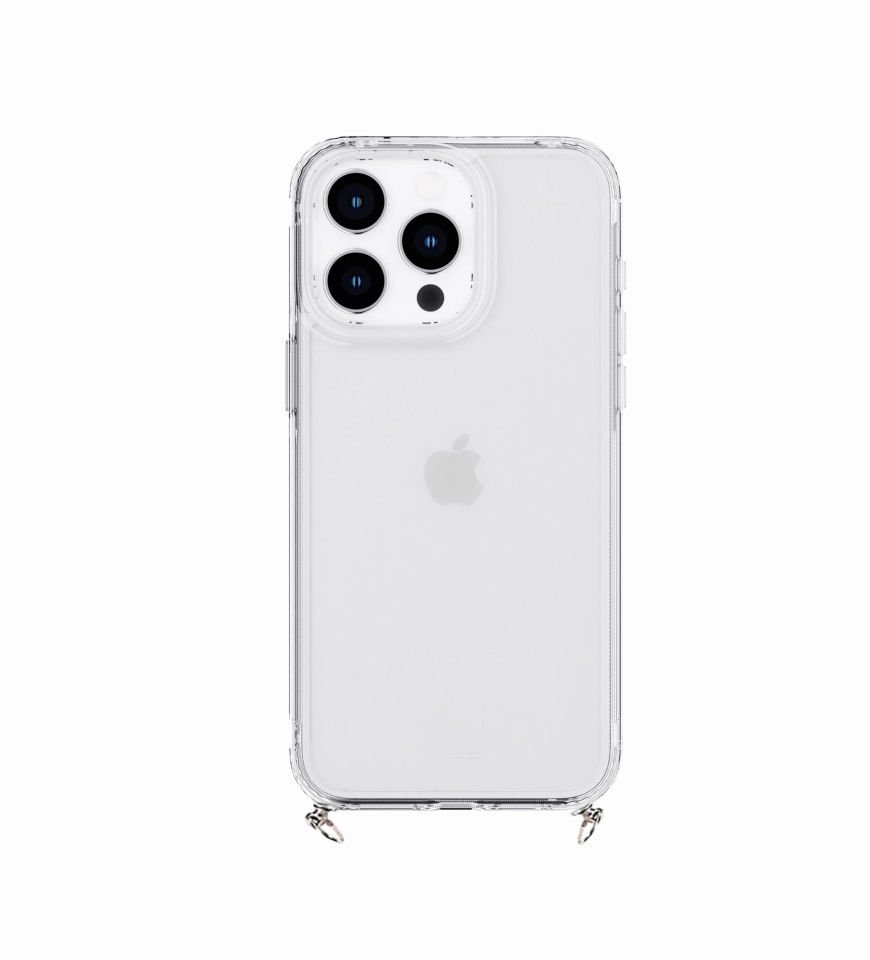 Hippi iPhone 12 Pro Uyumlu Darbe Emici Dayanıklı Sert Şeffaf Silikonlu Askılı Telefon Kılıfı