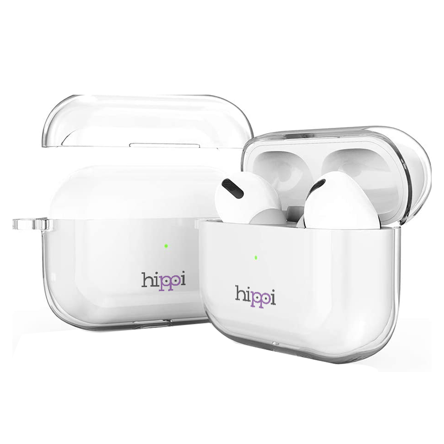 Hippi Airpods Pro Uyumlu Darbe Emici Dayanıklı Sert Şeffaf Silikonlu Askılı Kılıf
