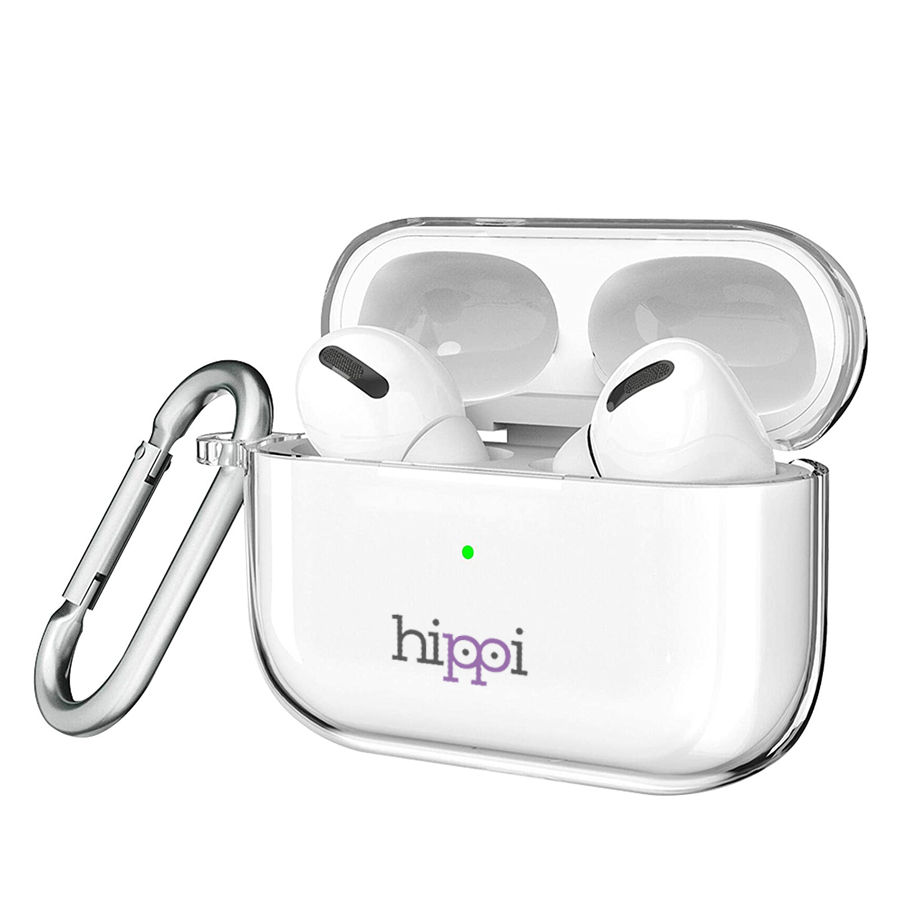 Hippi Airpods Pro Uyumlu Darbe Emici Dayanıklı Sert Şeffaf Silikonlu Askılı Kılıf