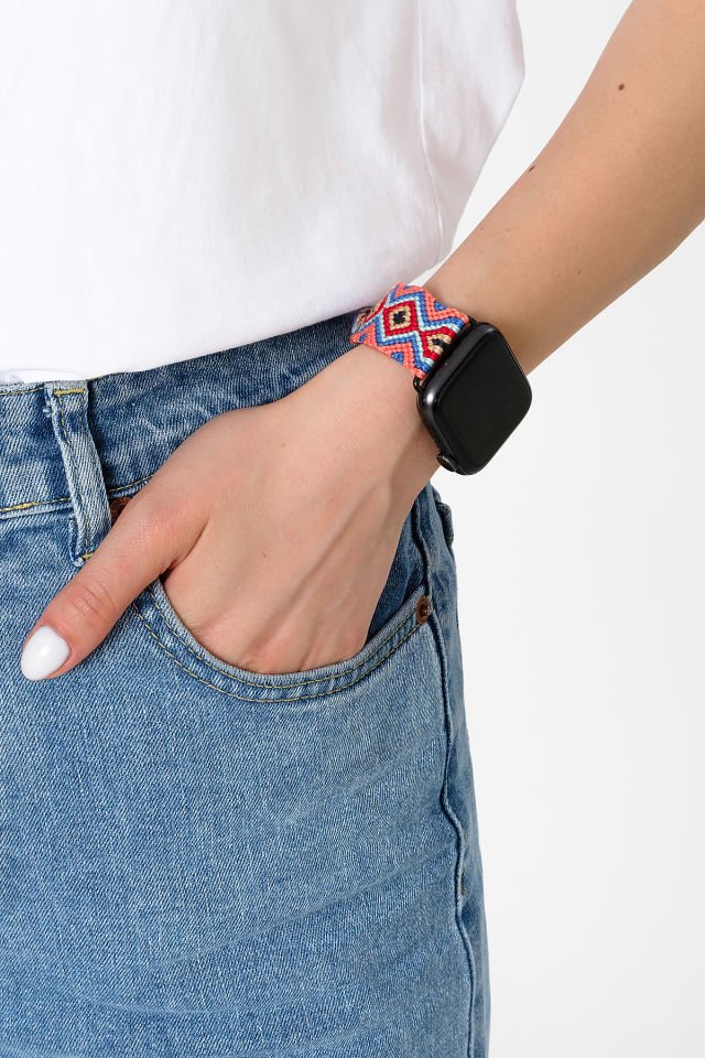 Hippi Anatolia Silver 42-44-45-49 mm Apple Watch Braided Band
