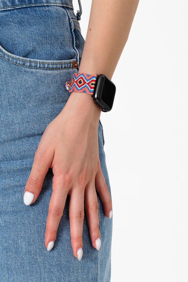 Hippi Anatolia Silver 42-44-45-49 mm Apple Watch Braided Band