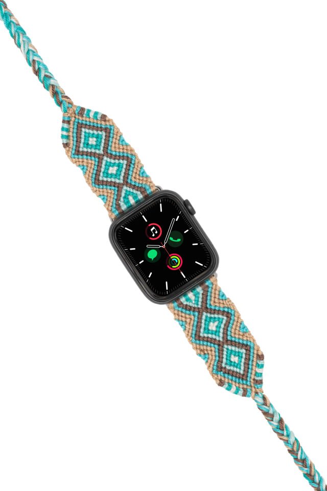 Hippi Charm Silver 42-44-45-49 mm Apple Watch Braided Band