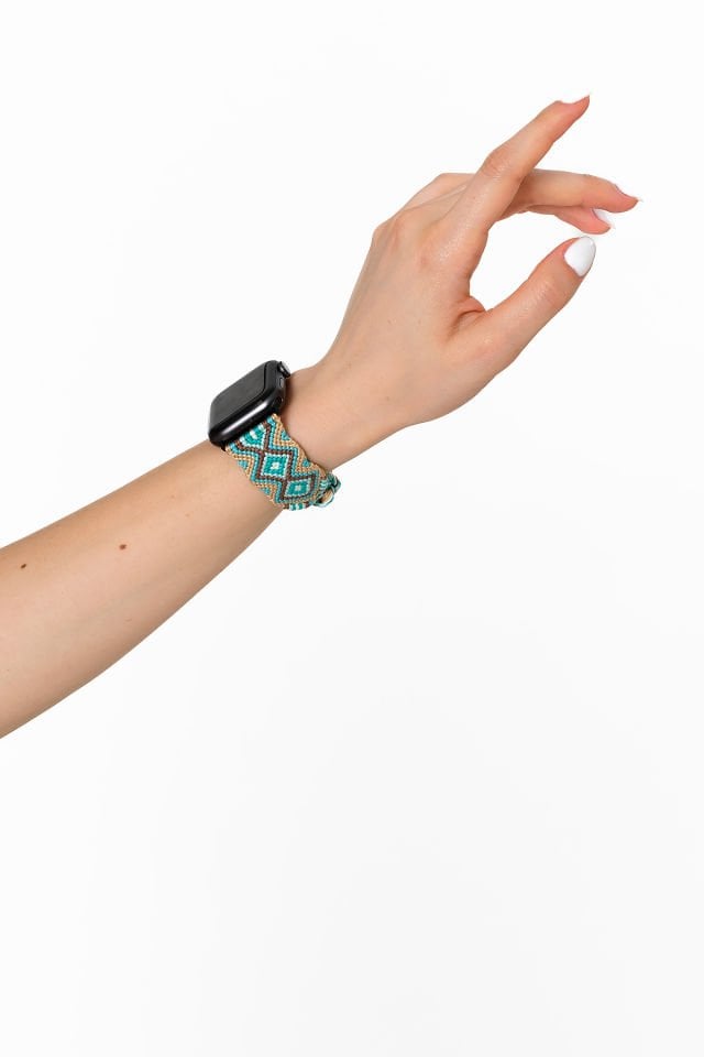 Hippi Charm Silver 42-44-45-49 mm Apple Watch Braided Band