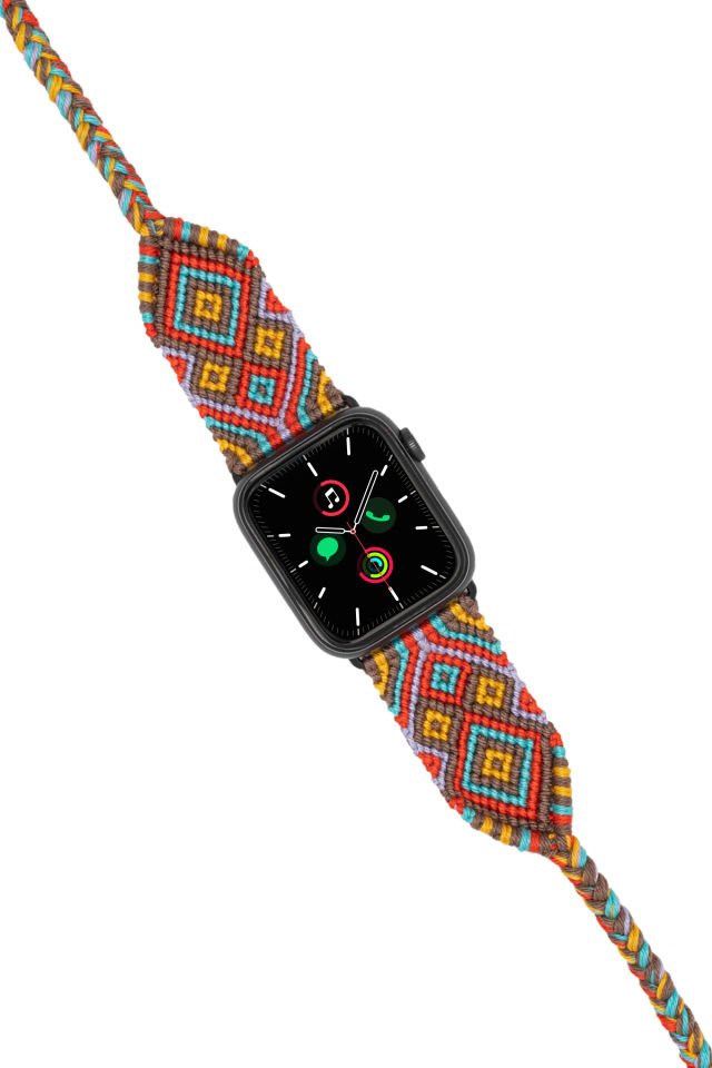 Hippi Etnich Silver 42-44-45-49 mm Apple Watch Braided Band