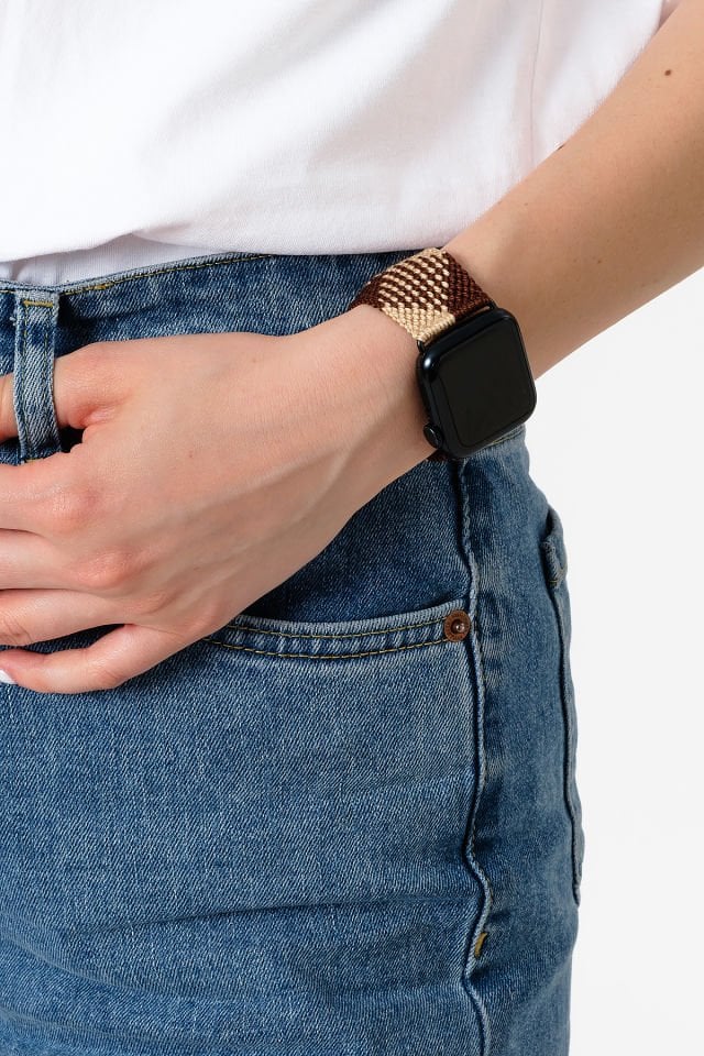 Hippi Matchless Black 38-40-41 mm Apple Watch Braided Band
