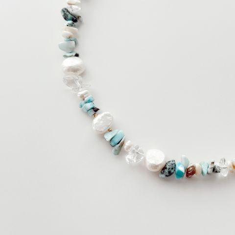 Larimar Pearl Necklace / Kolye