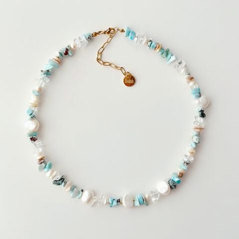 Larimar Pearl Necklace / Kolye