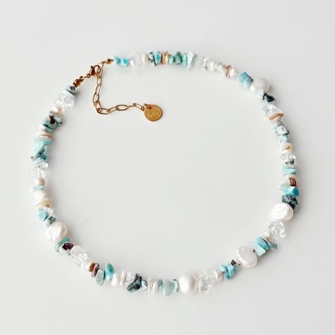 Larimar Pearl Necklace / Kolye