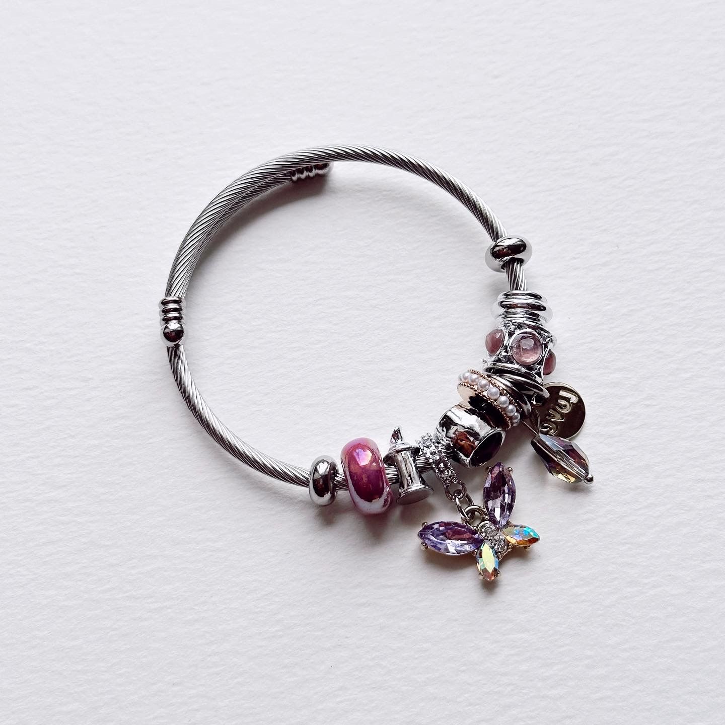 Lilac Mariposa Steel Pandora