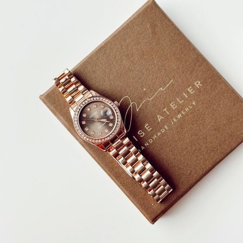 Roud Rose-Brown Watch | Saat