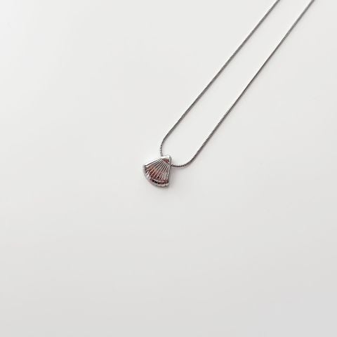 Shilling Grey Steel Necklace | Çelik Kolye