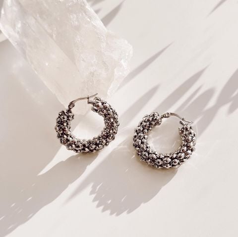 Whux Grey Steel Earring