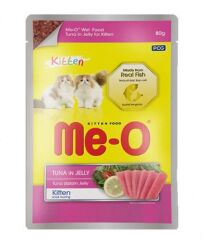 Me-O Kitten Ton Balıklı Jöleli Pouch Yavru Kedi Yaş Maması 80 G