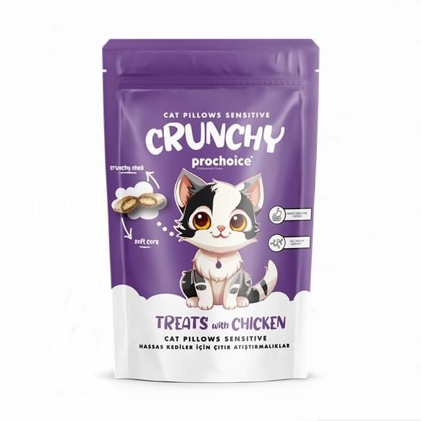 Prochoice Crunchy Sensitive, Hassas Kediler için Çıtır Atıştırmalık 60gr