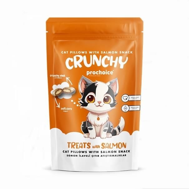 Prochoice Crunchy Salmon, Kediler için Somon Balığı İlaveli Çıtır Atıştırmalık 60gr