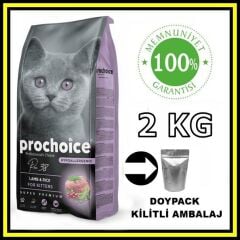 Pro choice Pro38 kitten kuzu etli yavru kedi 2 kg açık mama