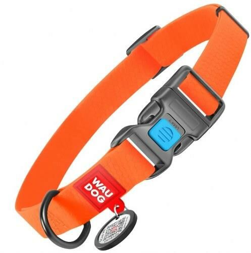 Waudog Collar QR Pasaportlu Su Geçirmez Köpek Boyun Tasması, Turuncu, 25 mm 35-58 cm