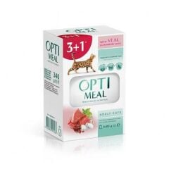 Optimeal Dana Etli Kızılcık Soslu Kedi Yaş Mama 85G 3+1