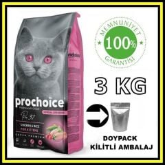 Pro choice Pro 37 kitten TAVUK etli yavru kedi 3 kg açık mama