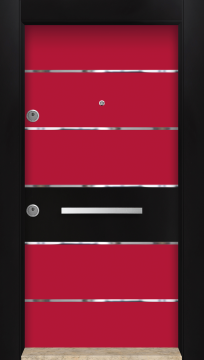 MONO ÇELİK KAPI  MN-6034 Kırmızı Dış İklim Kapısı , Yağmur'a ve Güneşe Dayanıklı Çelik kapı