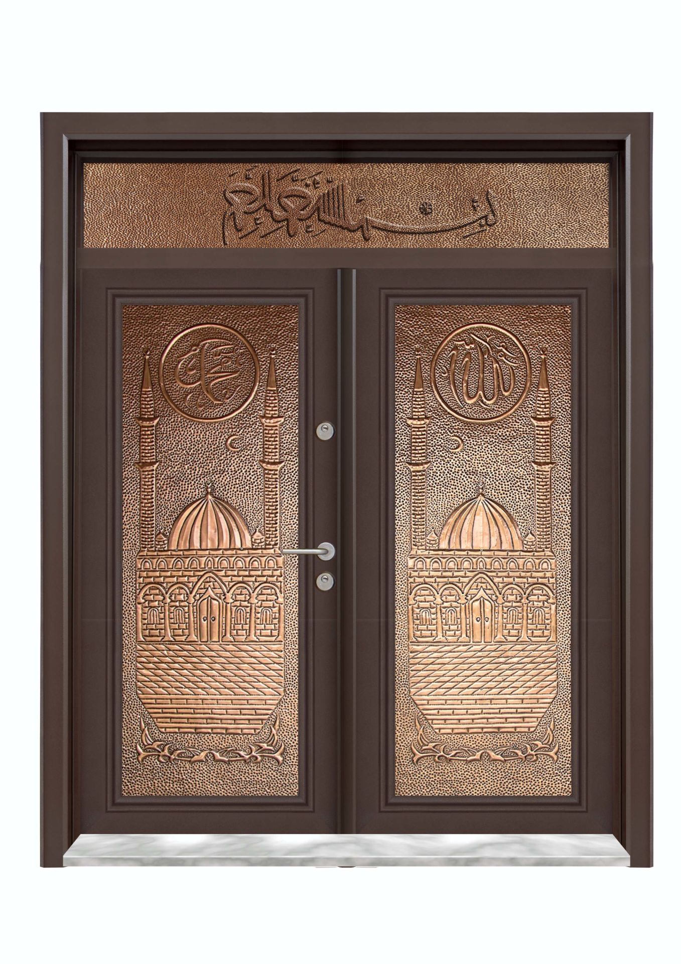 MONO ÇELİK KAPI  MN-7002 Camii Kapısı , Yağmur'a ve Güneşe Dayanıklı Bakır Kapı