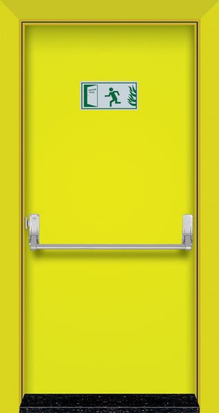 MONO ÇELİK KAPI  MN-8009 Sarı Yangın Kapısı