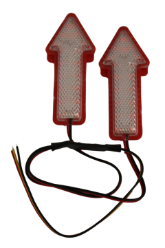 12 Volt 6.4 Watt Ok Şeklinde Led Flaşör Ok Yönlü Çakar Modül Led Kırmızı Devreli 2 Adet Set